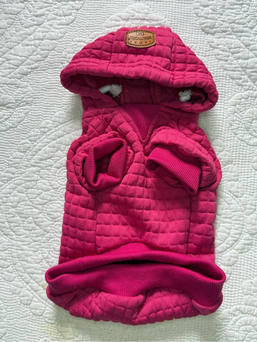 Under Armour Hot Pink Quilted Dog Hoodie with Hood